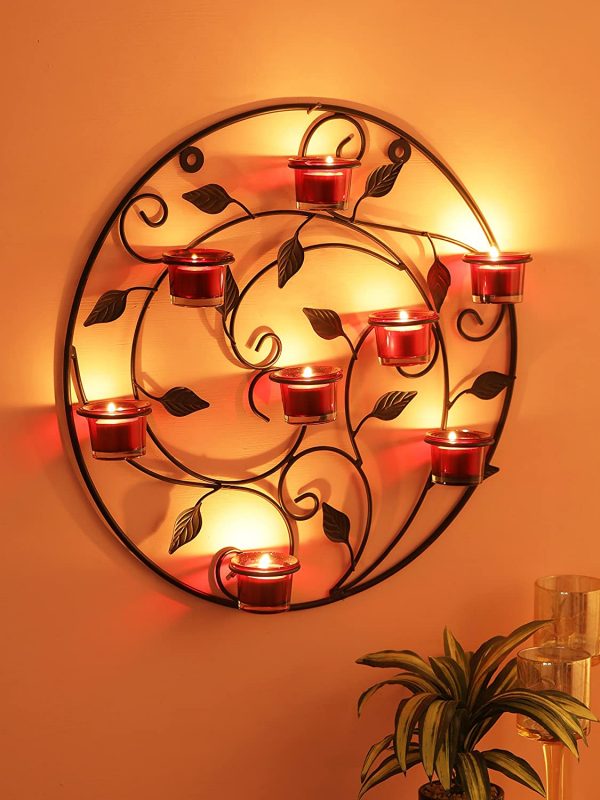 Round Leaf Candle Holder (2)