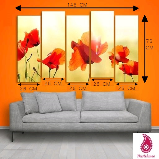 Multiple Frames Floral Wall Painting