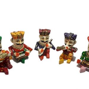 Rajasthani Art Style Musicians (Set of 5)