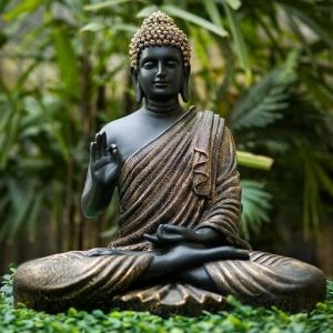 Golden Black Sitting Buddha