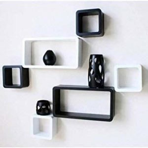 White Black Wall Shelves