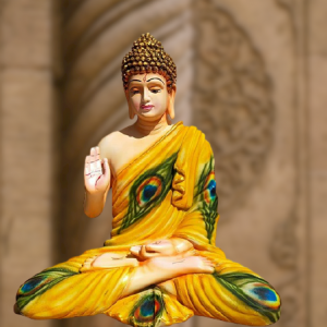 Yellow Color Buddha Statue