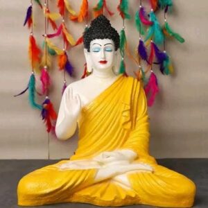White Yellow Buddha Statue