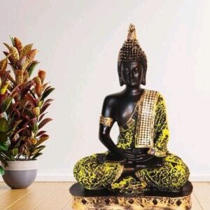 Green Black Samadhi Buddha Statue