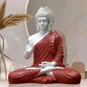 Red and White Buddha Statue