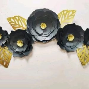 Black Golden 3D Metal Wall Art