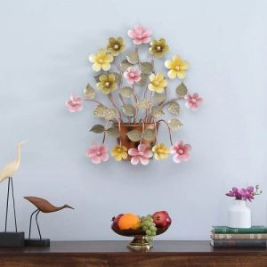 Metal Flower Buck Wall Art